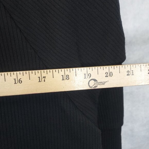 Zara Trafaluc Hooded Sweatshirt Womens XS Black Top White Cotton Shirt Underlay - Picture 13 of 14